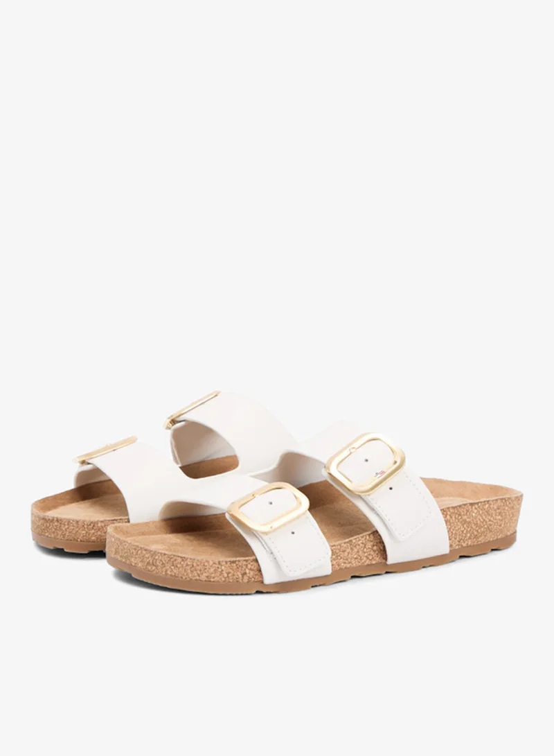 TOMMY HILFIGER  Leather Double Strap Cork Sandals for Women | Best Price UAE